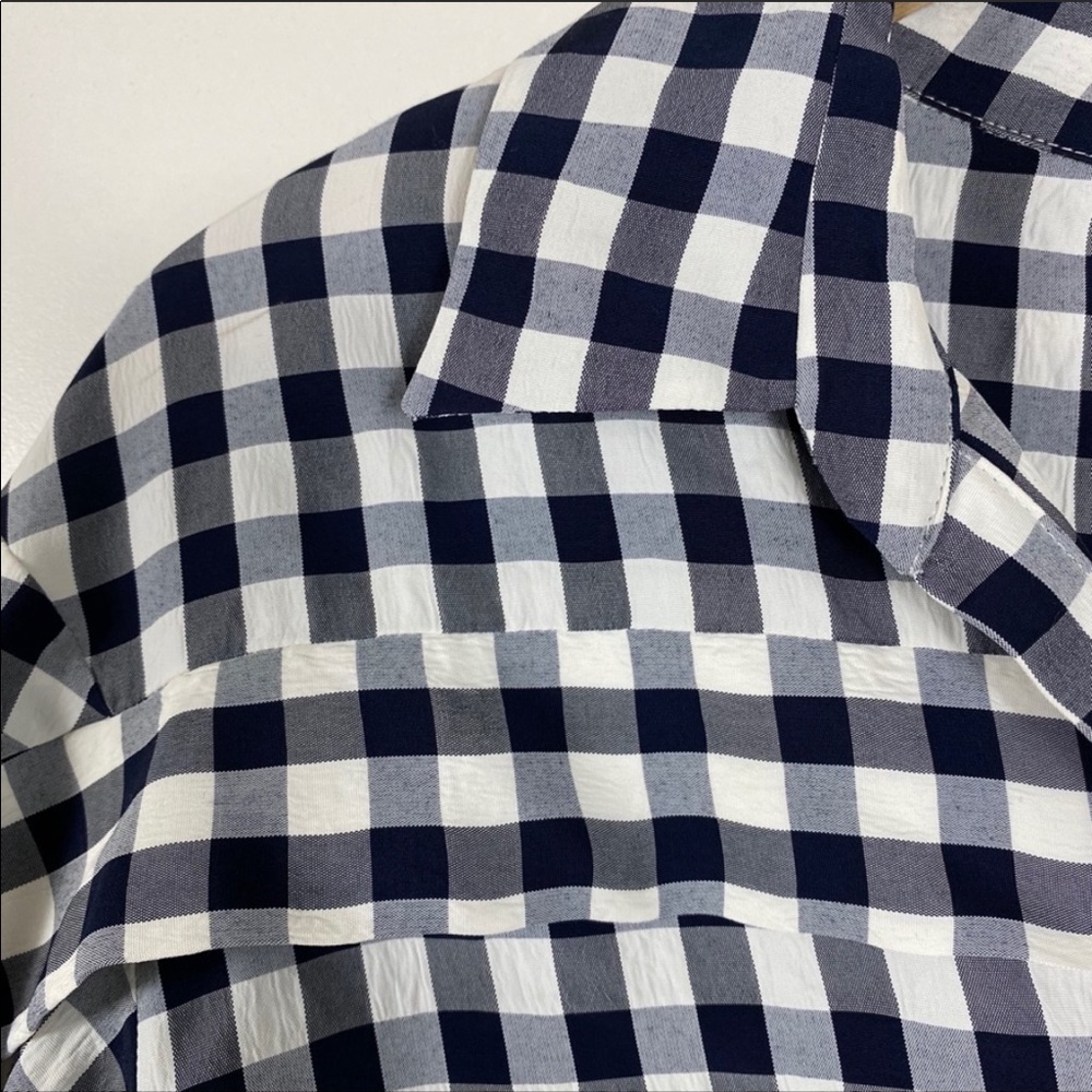 NWT Maje Capri Chemise Gingham Long Sleeve Shirt - Picture 4 of 7